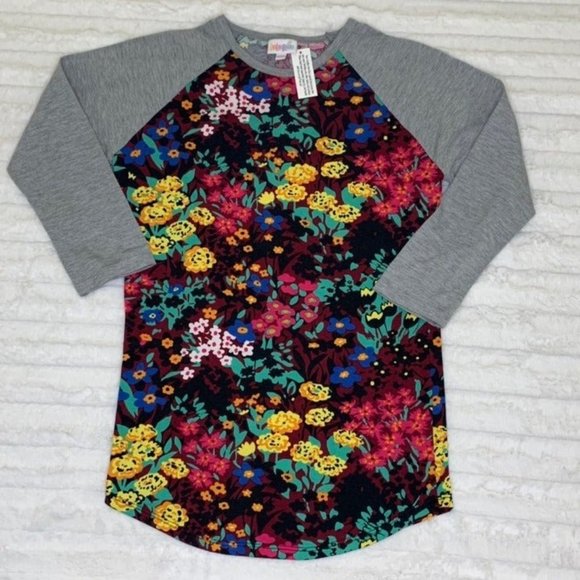 Lularoe Floral‎ Randy Top Bright Colors Size XXS XXSmall - Picture 1 of 4